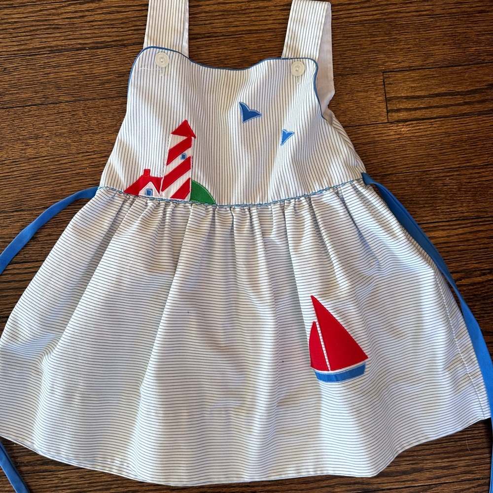 Size 4, toddler girl summer sailboat dress